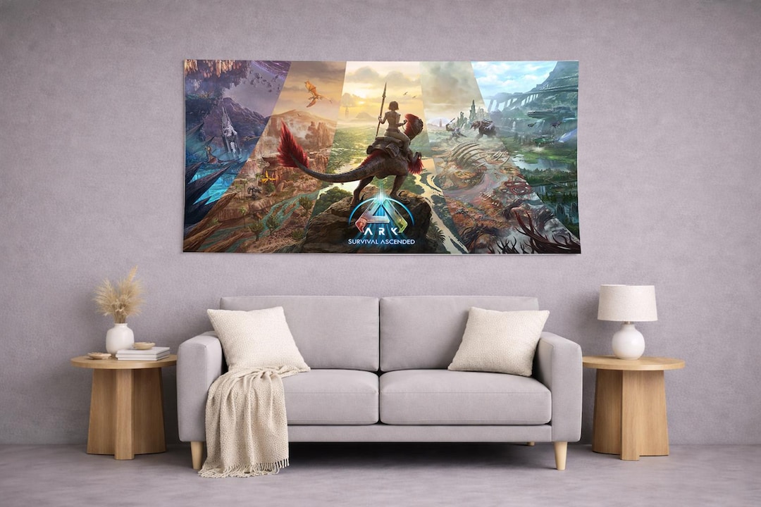 Ark Survival Ascended Wall Art, Ark Survival Ascended Tapestry, Wall ...