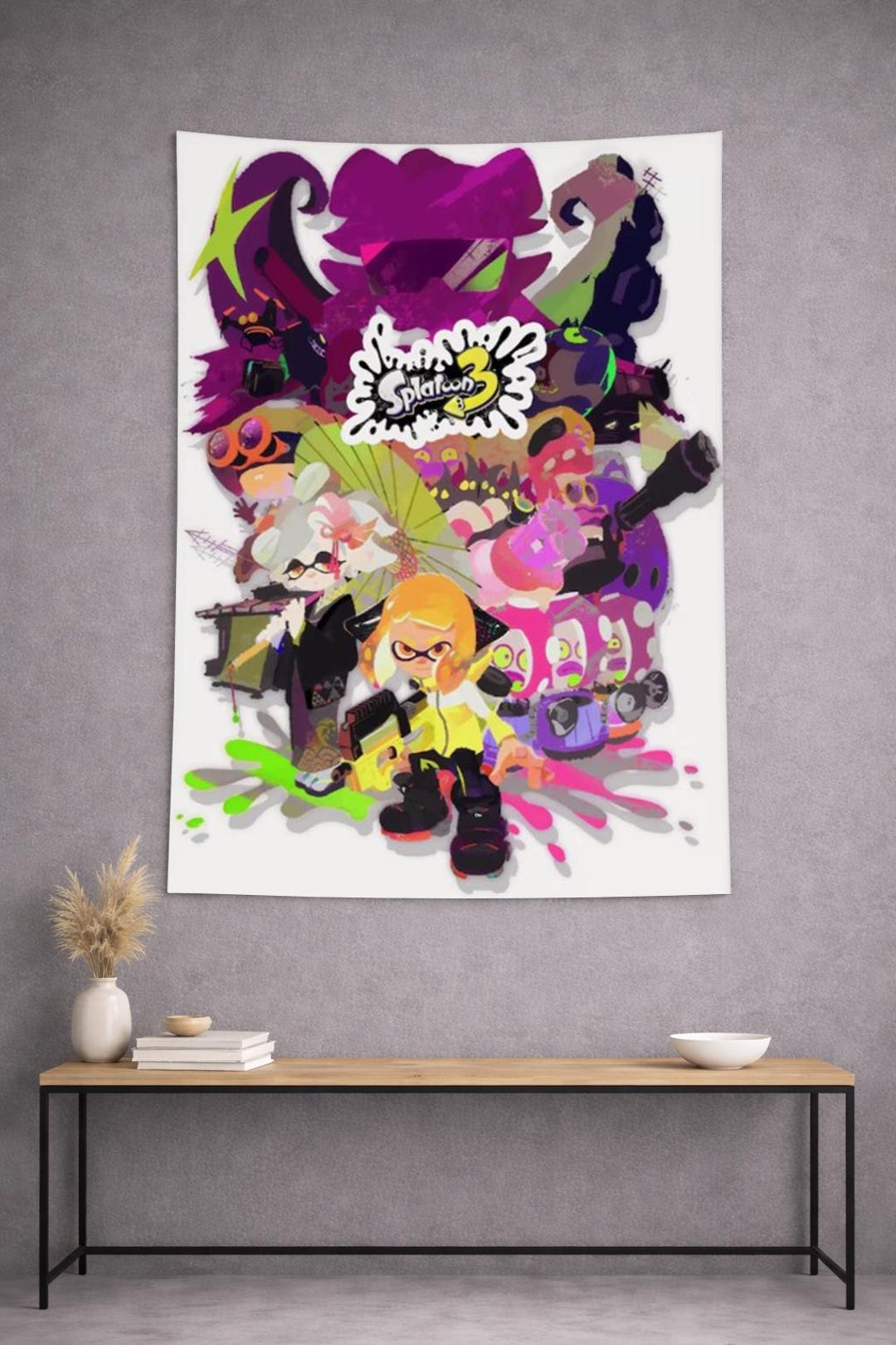 Splatoon Wall Art, Splatoon Tapestry, Wall Decor - Etsy