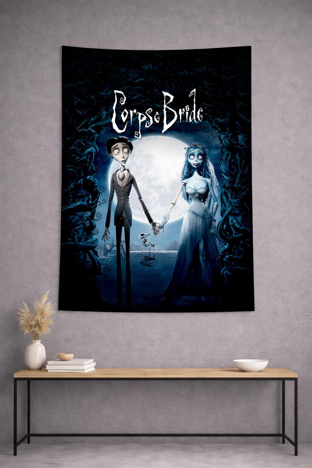 Corpse Bride Wall Art, Corpse Bride Tapestry, Wall Decor - Etsy