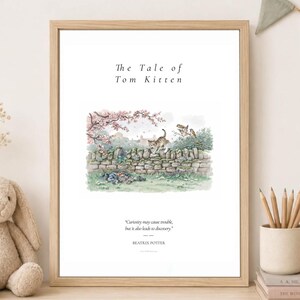 Tom Kitten Print | Beatrix Potter Nursery Decor | Classic Storybook Illustration | Literary Nursery Wall Art