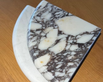 Calacatta Viola hörnvägghylla, 23 cm marmor displayorganisatör, lila marmor