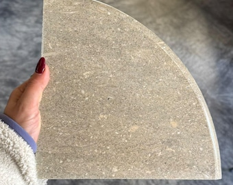 Rustik hörnhylla i grön marmor | 23 cm flytande väggdekor