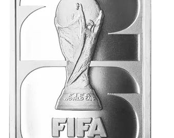 Barra de plata pura de 1 oz "Copa Mundial de la FIFA 2026" Nueva plata fina .999