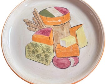 Vintage Los Angeles Potteries grote serveerschaal 14" uitstekende staat