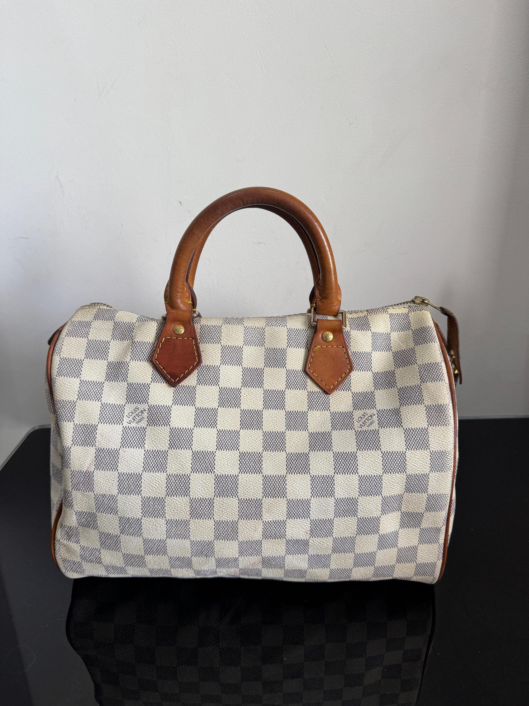 Louis VuittonモノグラムSpeedy 30 ビンテージ 訳アリ Vintage Louis Vuitton 30 Azur Speedy Bag - Etsy
