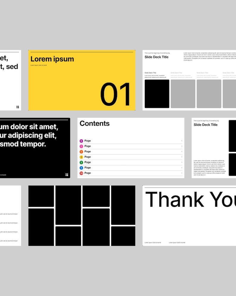 Minimal Figma Presentation Template | Professional Pitch Deck Slides ...