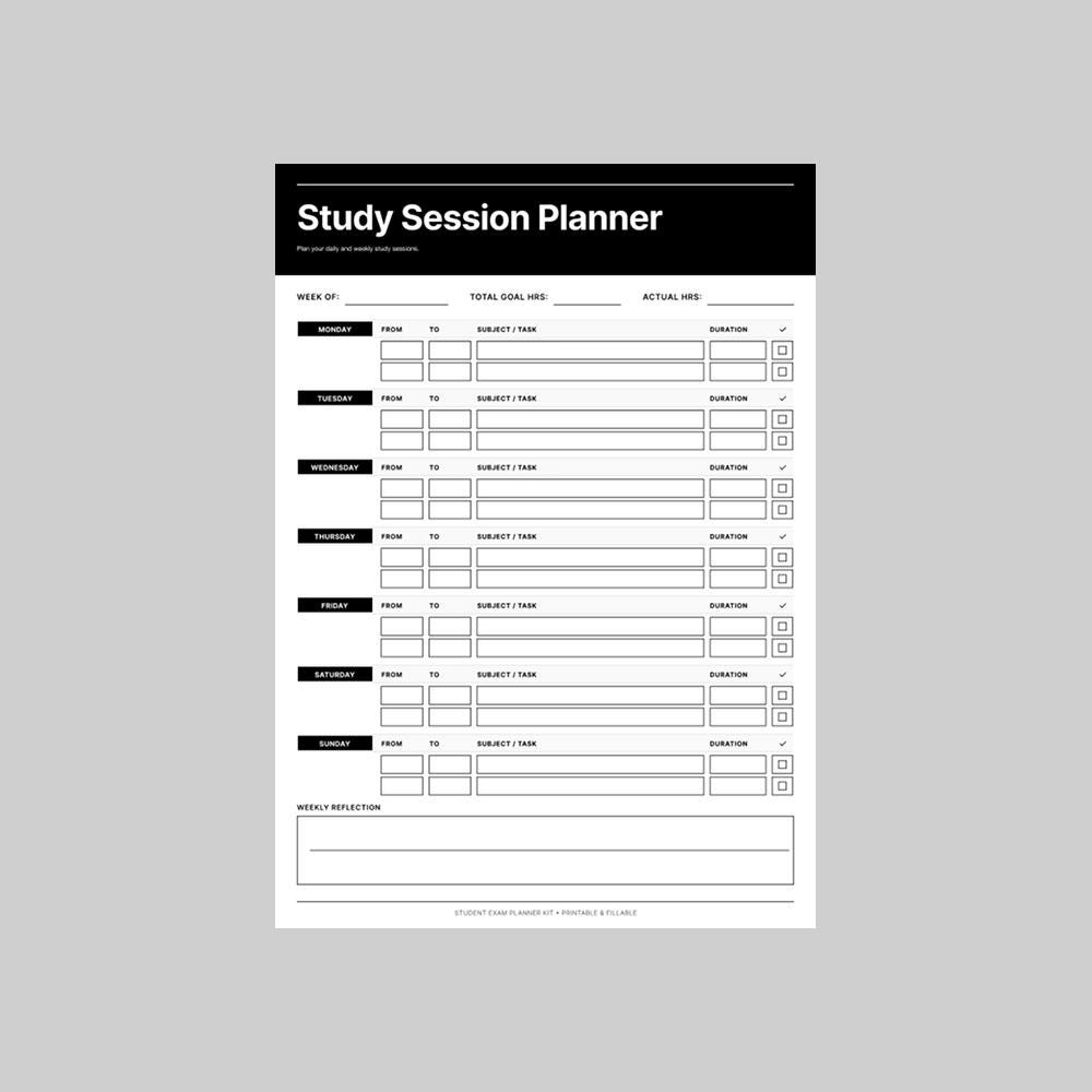 Subject Tracker Pdf Exam Revision Planner Printable PDF | Study Schedule & Subject Tracker ...