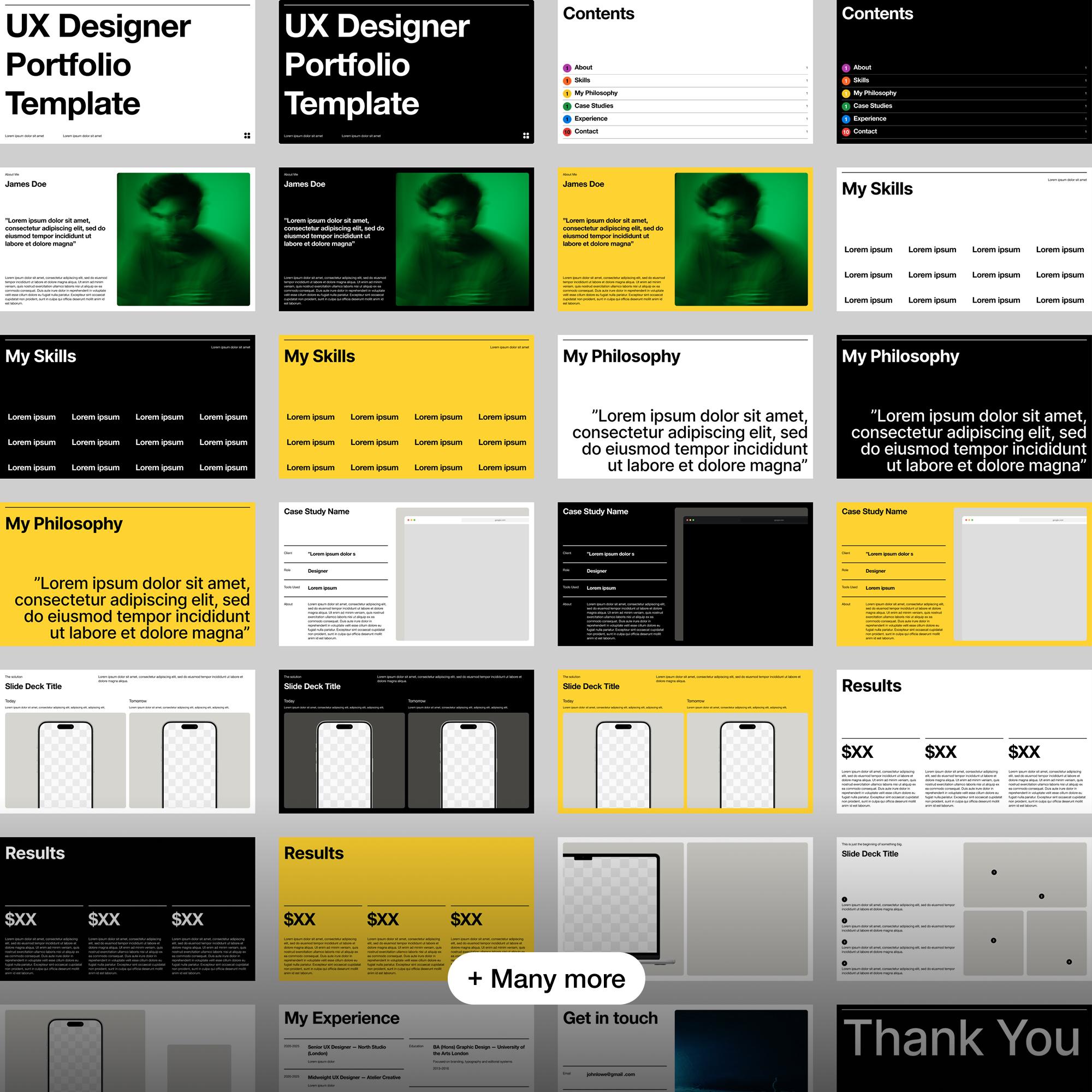 UX Portfolio Template | Structured Case Study Layout for Canva, Google ...