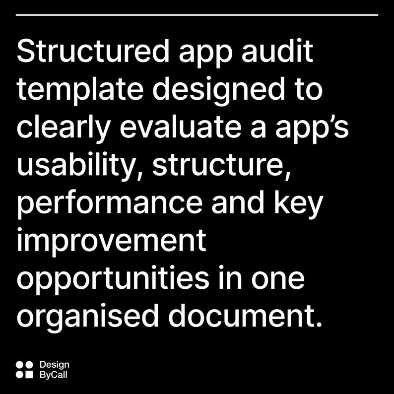 App Audit Template Figma | UX UI Audit Checklist | App Review Framework ...