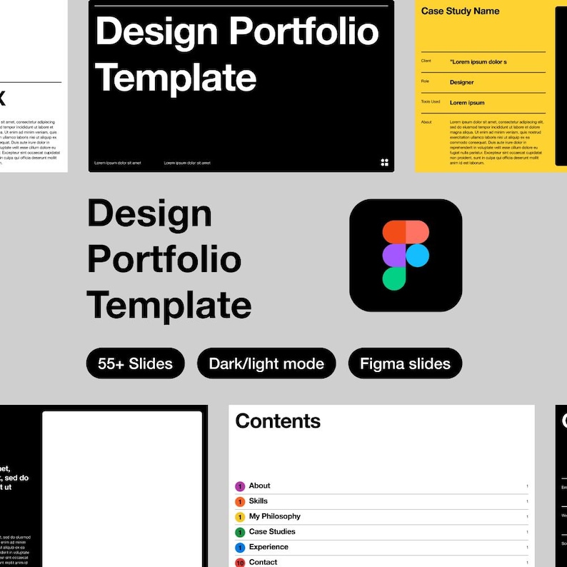 Design Portfolio Template Figma | Minimal Case Study Layout for Product ...