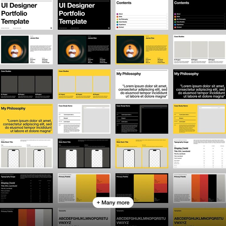 Interview Card Layout UI Portfolio Template for Figma, Product Design Case Study Layout, UI ...