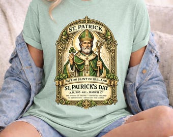 Camiseta vintage de San Patricio, patrón de Irlanda.