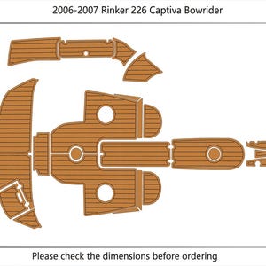 Piso de EVA para barco Rinker 226 Captiva 2006-2007 / Alfombra de cubierta para plataforma de baño de cabina