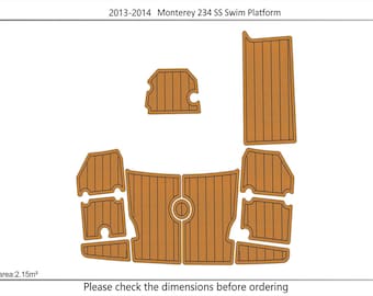 Pavimentazione per barche Monterey 234 SS 2018 EVA / Tappetino per piattaforma da bagno / Rivestimento marino personalizzato