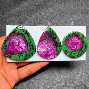 Unique Star Ruby Zoisite Cabochon: Healing Crystal Gemstone for Jewelry