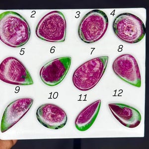 Natural Ruby Zoisite Cabochon: Healing Crystal Gemstone for Jewelry
