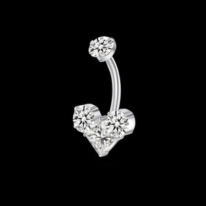 Skull Mickey Mouse Ears Belly Ring with Jewels