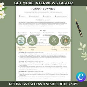 Software Engineer ATS Resume Template | Canva Editable Developer CV | Clean Tech Job Application Layout