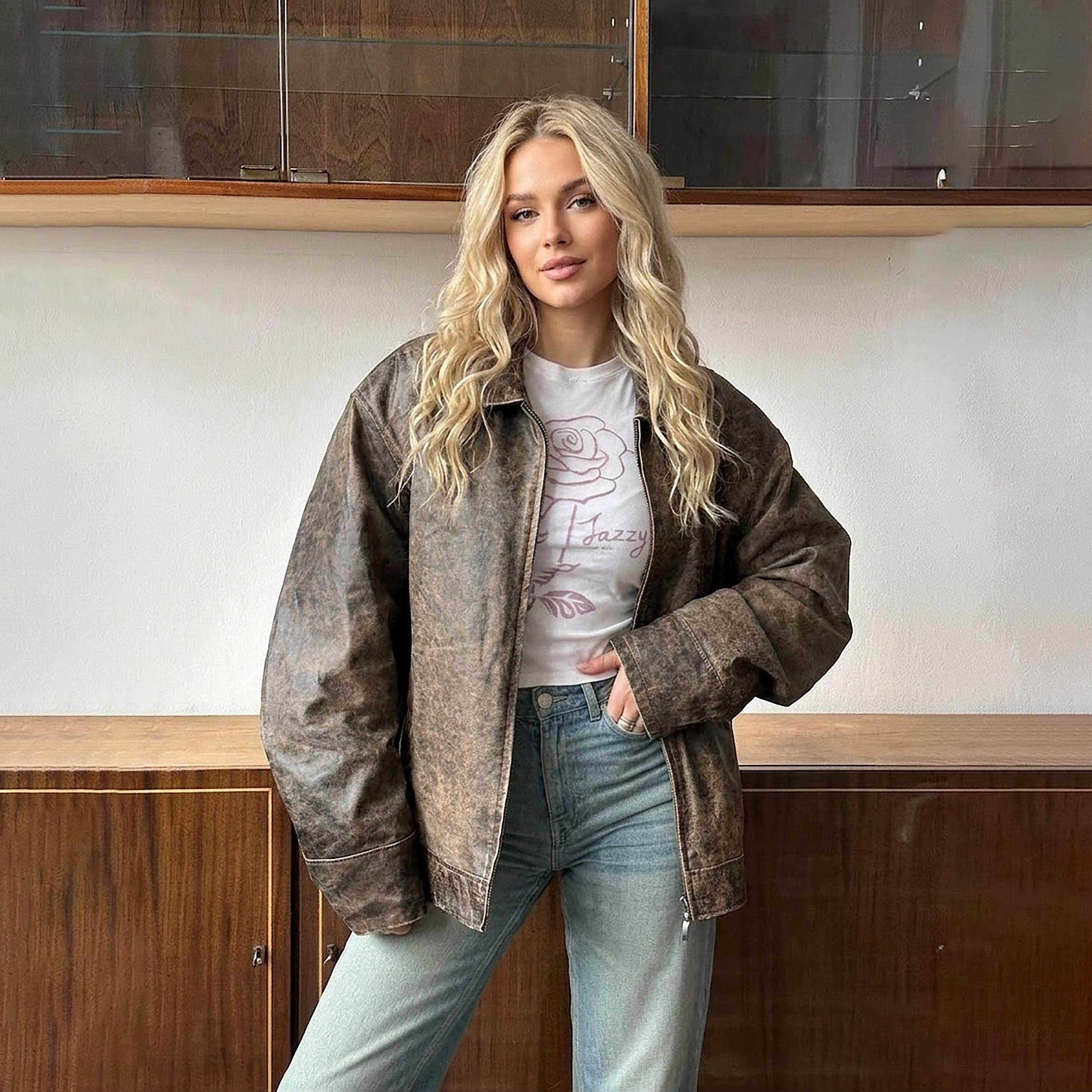 Eddie Bauer Leather Jacket - Etsy UK