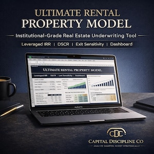 Ultimate Rental Property Investment Model | Real Estate IRR & DSCR Excel Template | Sensitivity Analysis | Institutional Underwriting Tool