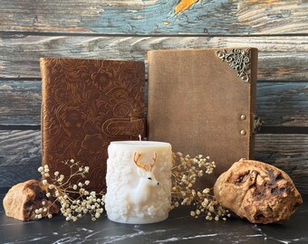 Ekskluzywna, personalizowana świeca w kształcie jelenia | Luksusowa świeca sojowa odlewana ręcznie dostępna na zamówienie | Elegancka dekoracja do stylowych wnętrz