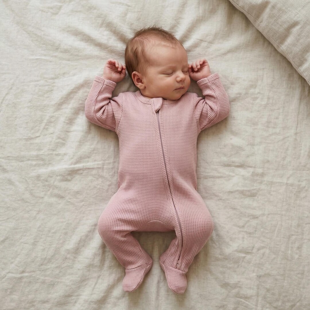 Baby Zip Romper - Cotton Footed Pajamas - Newborn Sleeper - Soft Baby ...