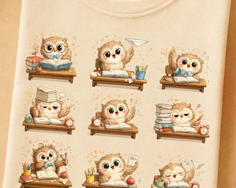 Back to School Tee, Cute Owl School Shirt, Funny Student Owl Shirt, First Day of School T-Shirt, Student Gift,