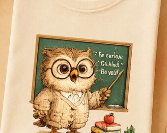 Comfort Colors Cute Owl School Shirt, Cute Teacher Owl Shirt, Teacher Tee, Owl Teacher Shirt, Elementary Teacher Shirt, Back to School Shirt