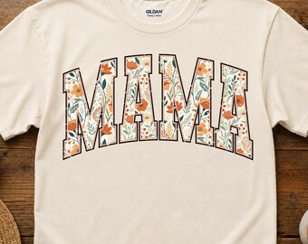 Gildan 5000 Floral Mama Shirt, Wildflower Mama Tee, Trendy Cute Mother Day T Shirt, Spring Mom Shirt, Best Mom Ever Shirt, 1st Mothers Day
