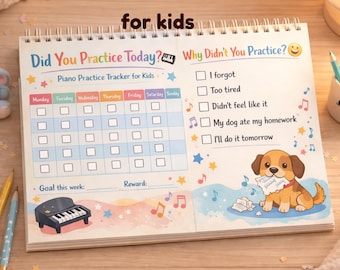 Printable Practice Tracker for Kids, Responsibility Chart, Routine Chsrt, Habit Tracker, Behavior Chart, Kids Core Chart, Instant Download