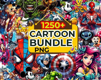 1250+ Funny Cartoon Special Mega Bundle, Cartoon Characters, Retro Png Files, T Shirts Design, Cartoons Clipart, Sublimation Design File.