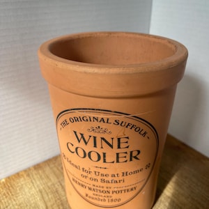 Vintage Henry Watson Pottery Suffolk Wine Cooler | Terracotta Rustic Kitchen Decor