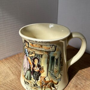 Vintage Crown Devon Cries of London Mug | “Do You Want Any Matches” Victorian Scene