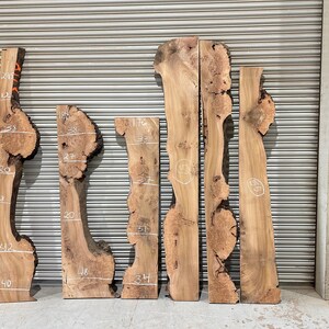 Burr Elm Live Edge Wood Slab: Ugnstorkad, naturlig karaktär (provpaket) bild 4