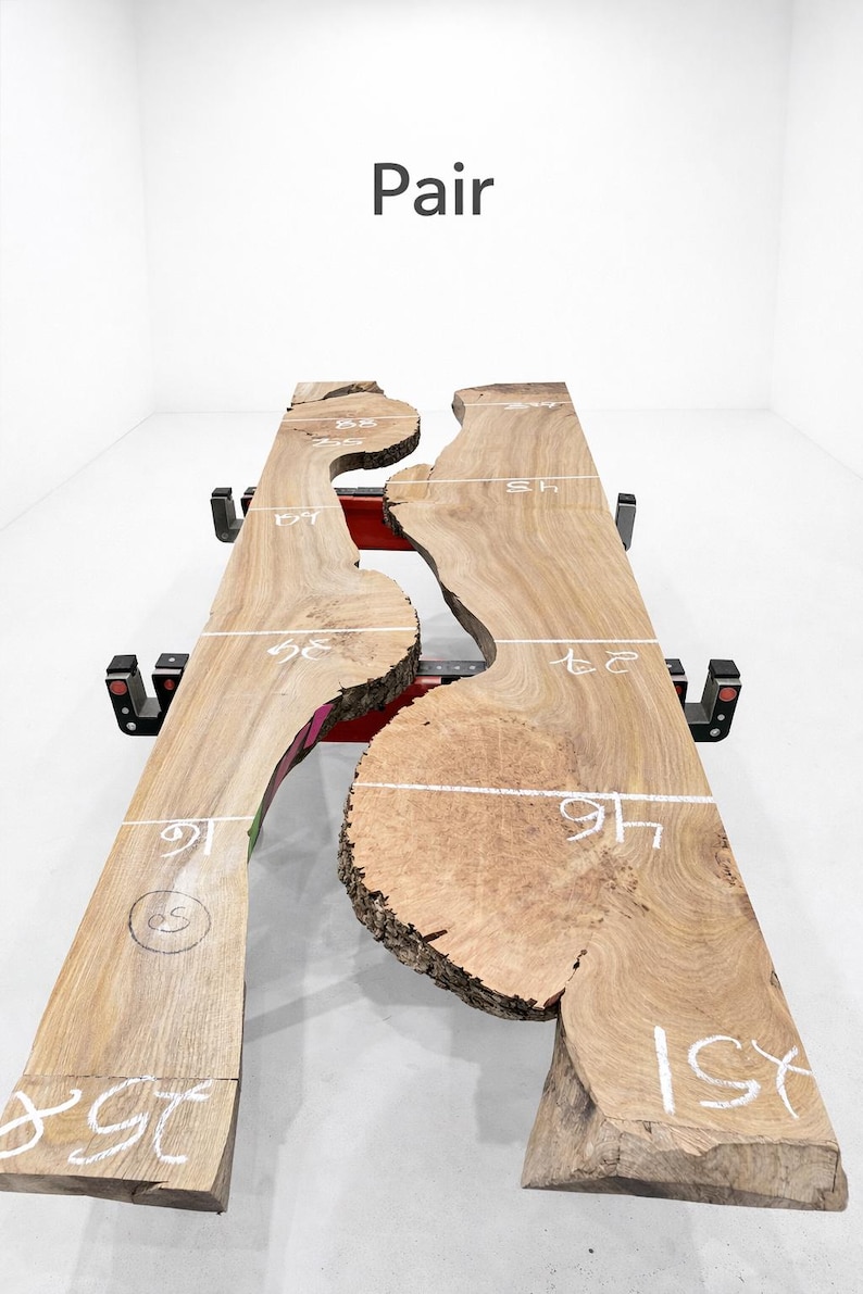 Burr Elm Live Edge Wood Slab: Ugnstorkad, naturlig karaktär (provpaket) bild 2
