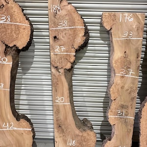 Burr Elm Live Edge Wood Slab: Ugnstorkad, naturlig karaktär (provpaket) bild 5