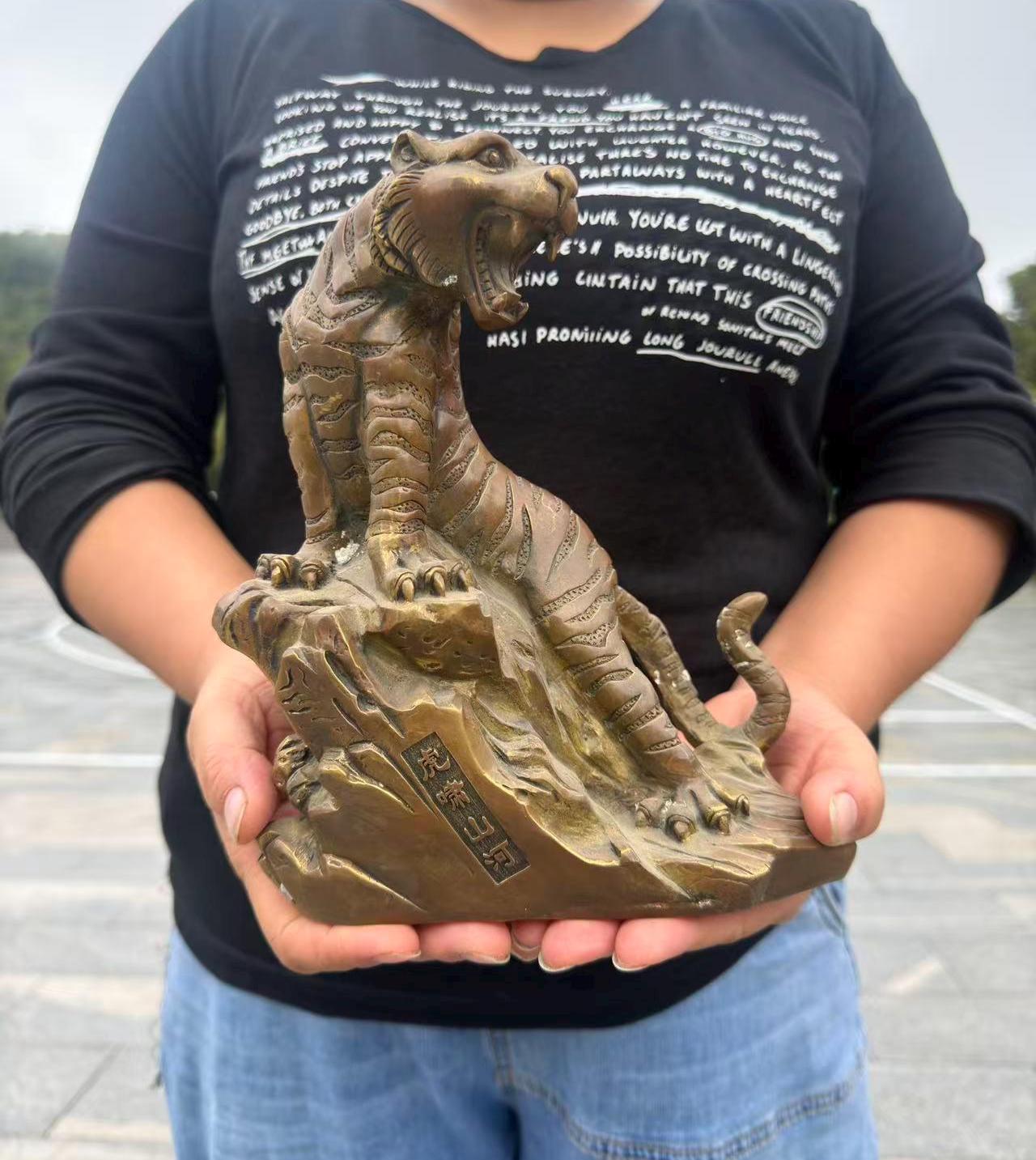 Metal Tiger Statue - Etsy