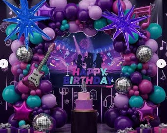 K-Pop Music Party Balloon Garland Kit | Birthday Decor Supplies