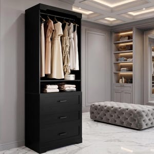Armoire Wardrobe With Hanging Rod - Etsy
