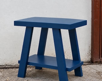 Wood Side Table with Storage Shelf, Modern End Table for Living Room, Stylish Bedside Nightstand for Bedroom & Small Spaces