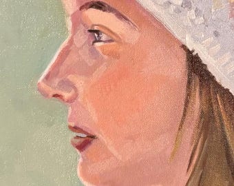 Custom Oil Painting Portrait from Photo, Hand-Painted on Canvas