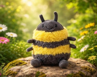 Albee Bee Plush Toy, Super Soft Bumblebee Stuffed Animal, Cute Spring Gift for Kids & Babies
