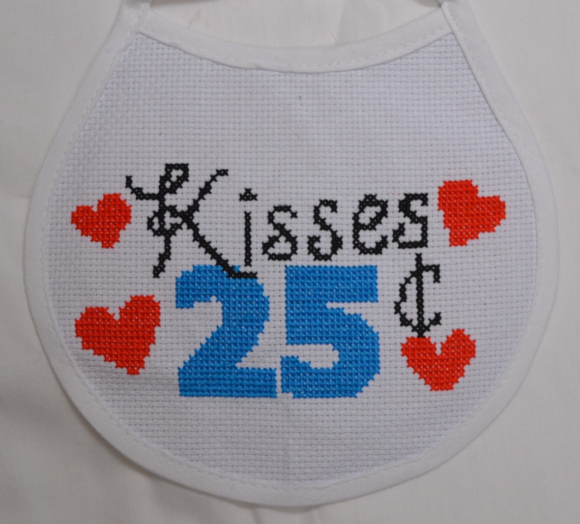 Baby Bibs Counted Cross Stitched finished Etsy