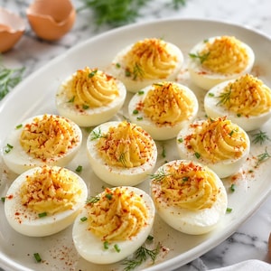 Teufel Eier Rezept PDF, einfache klassische Party Vorspeisen, cremige hausgemachte Hausmannskost (digitaler Download)