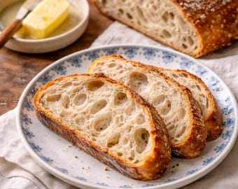 Ricetta del pane artigianale a lievitazione naturale (PDF) / Guida facile per una pagnotta croccante