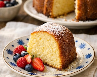Recept voor cake met zure room | Vochtig klassiek boterdessert (pdf-download)