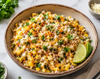 Recept pdf Mexicaanse straatmaïssalade, gemakkelijke romige Elote-salade (digitale download)