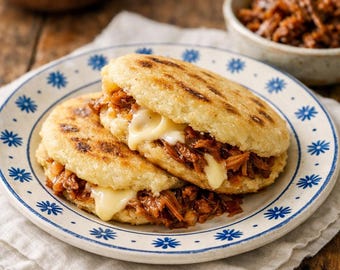 Ricetta Arepas in PDF, Pane di mais latino facile, Pasto veloce (Download digitale)