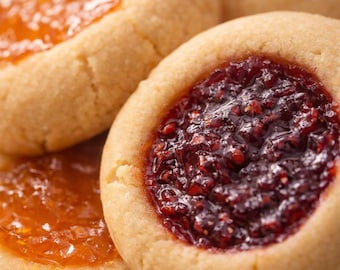 Thumbprint Cookies Recipe PDF | Jam Filled Butter Cookies (Digital Download)