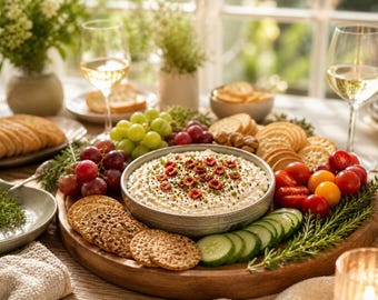 Recept Romige kaasplankjepasta | Hartige feestdip (afdrukbare pdf)